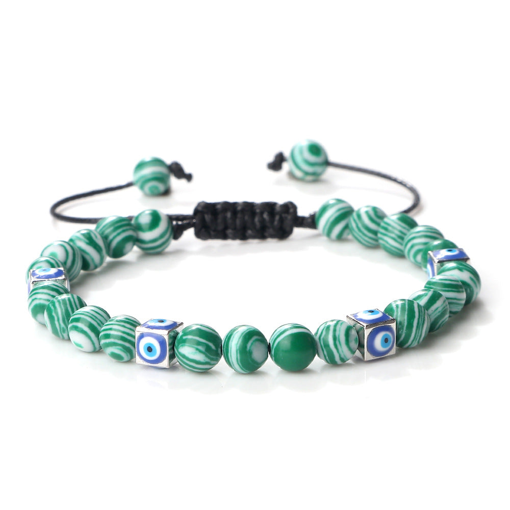 Wholesale Hand woven square Devil' s Eye bracelet