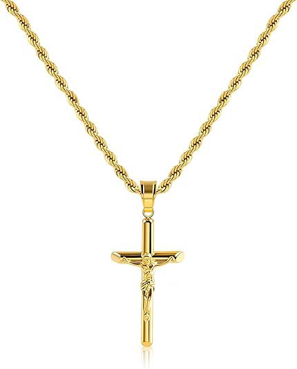 Wholesale Religious Cross Pendant Twist Copper Necklace