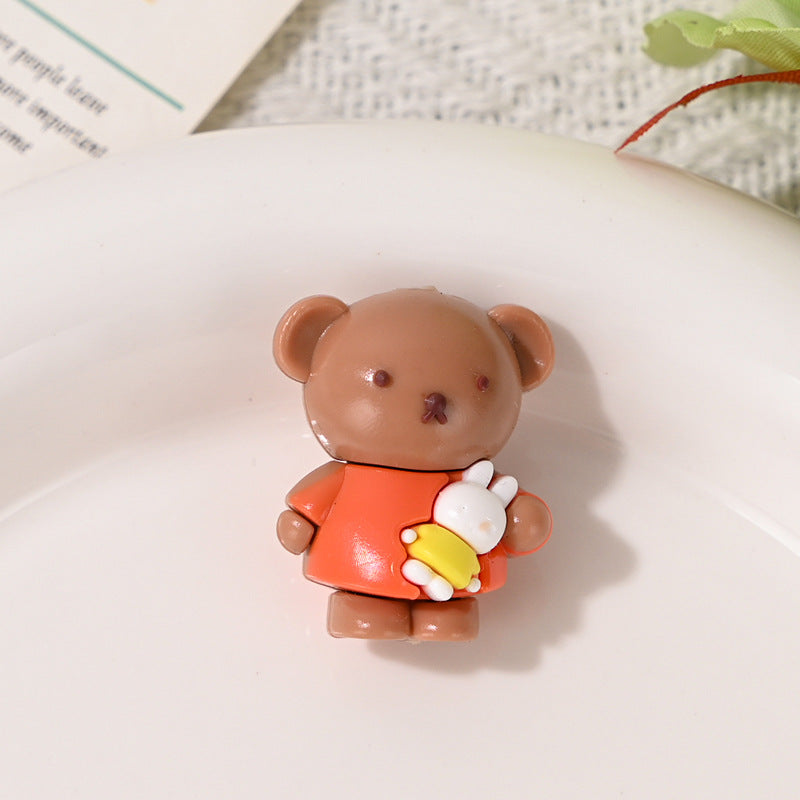 Wholesale 10pcs Cute colored cartoon 3D Focal Beads