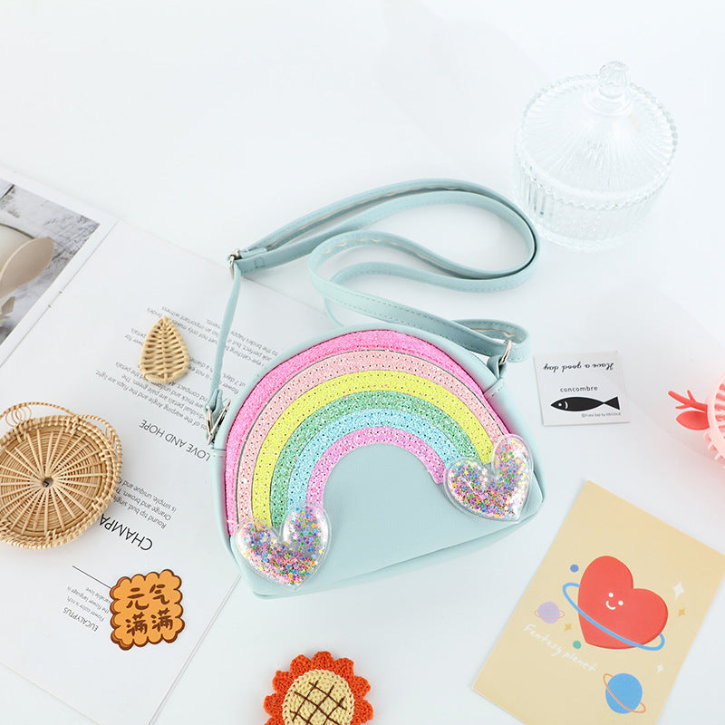 Wholesale Cotton Macaron Rainbow Kids Messenger Bag