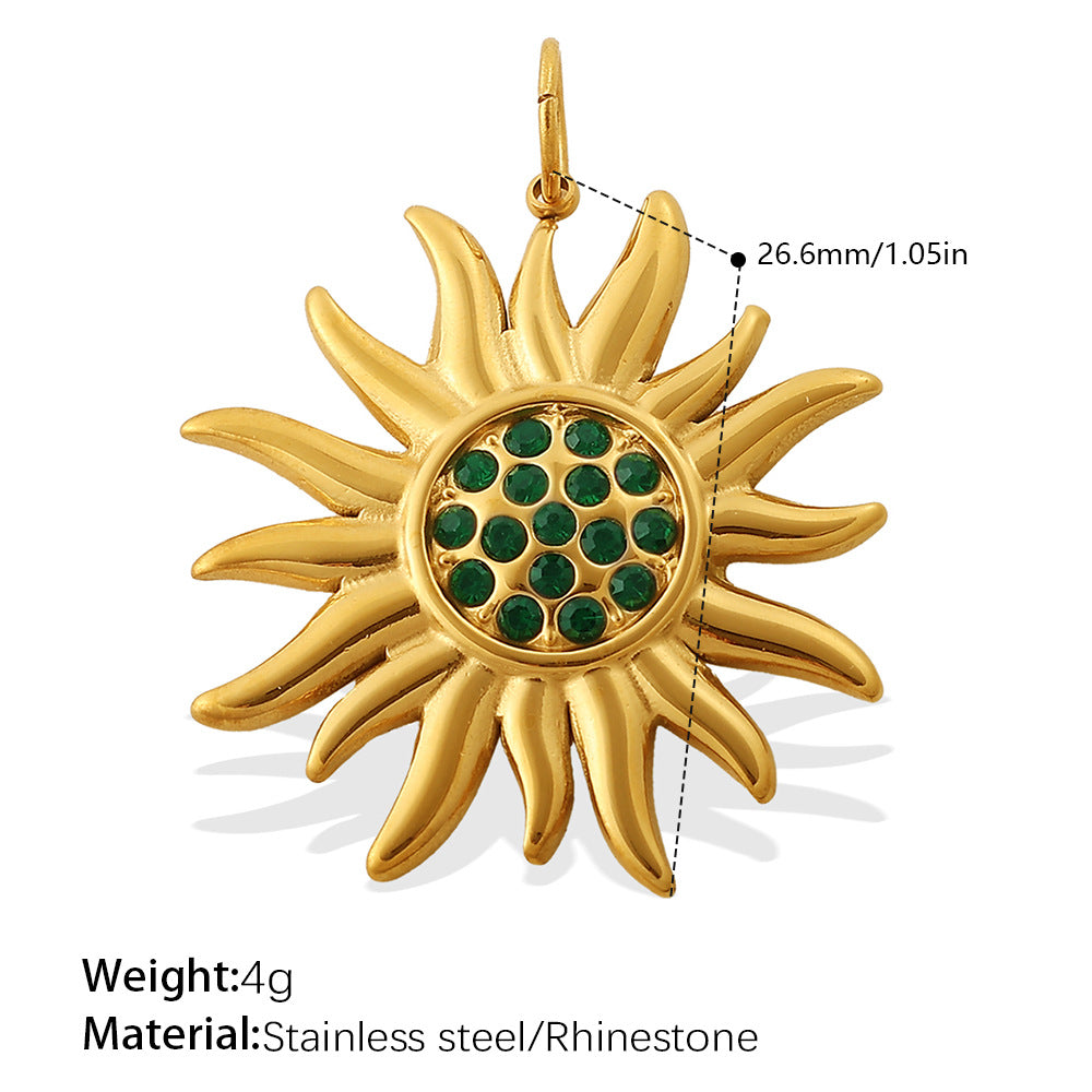 Wholesale Ocean style retro key heart-shaped stainless steel necklace pendant accessories