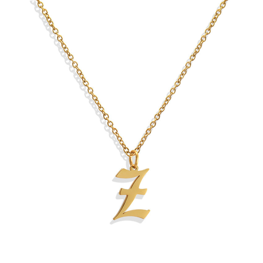 Wholesale Capital Letter Pendant Clavicle Chain Necklace