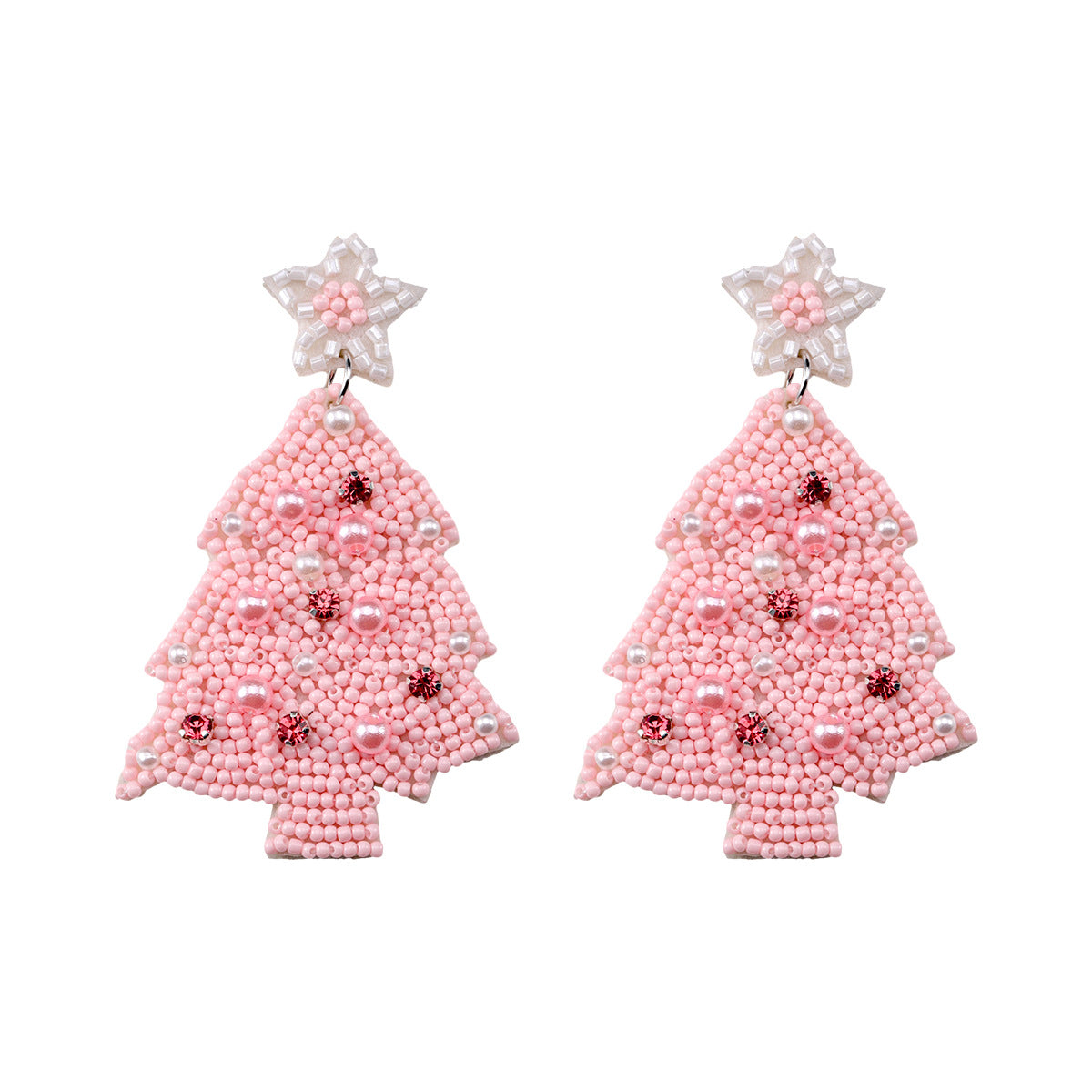 Wholesale Christmas Rice Bead Resin Earrings