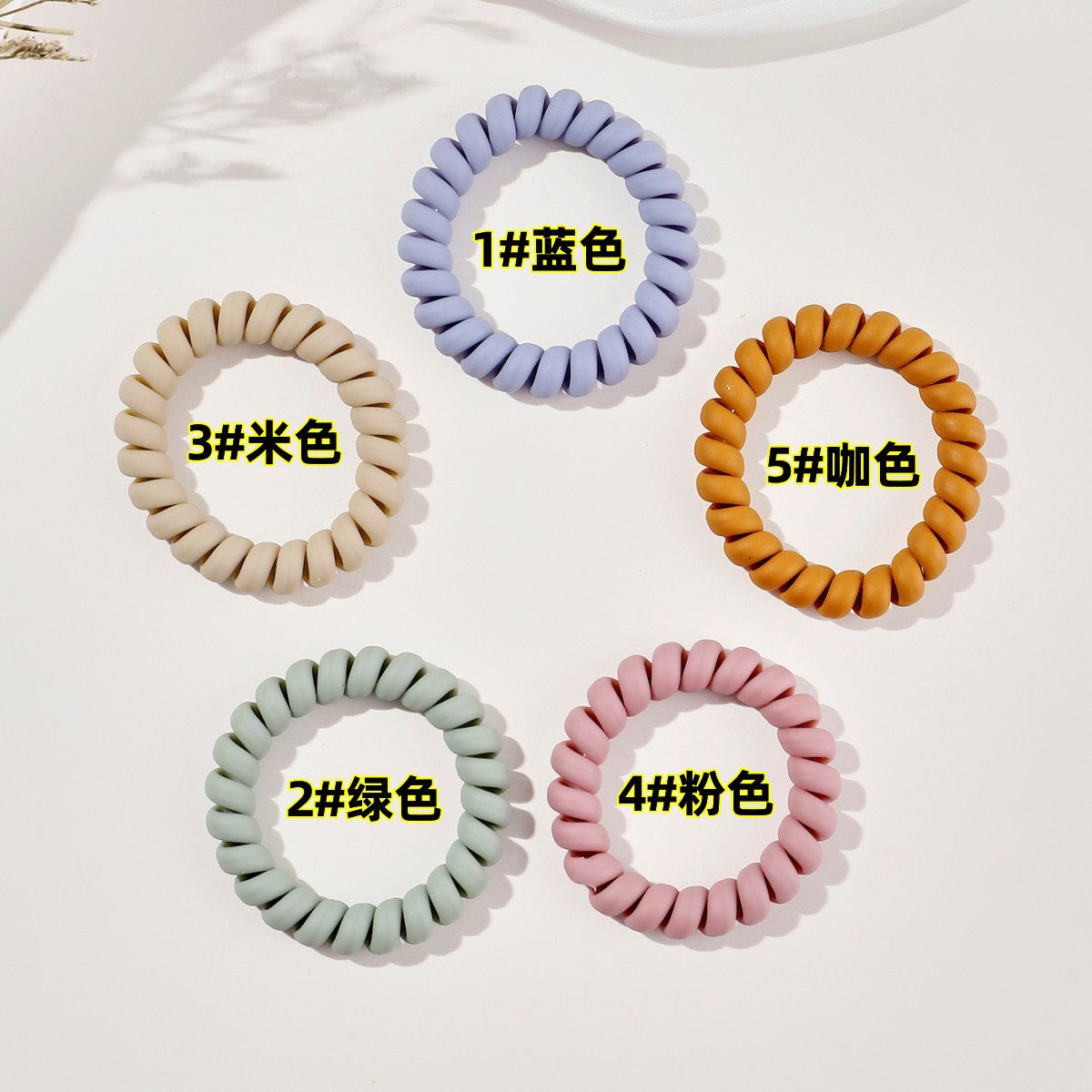 Wholesale telephone line high elastic simple high-grade seamless hair rope