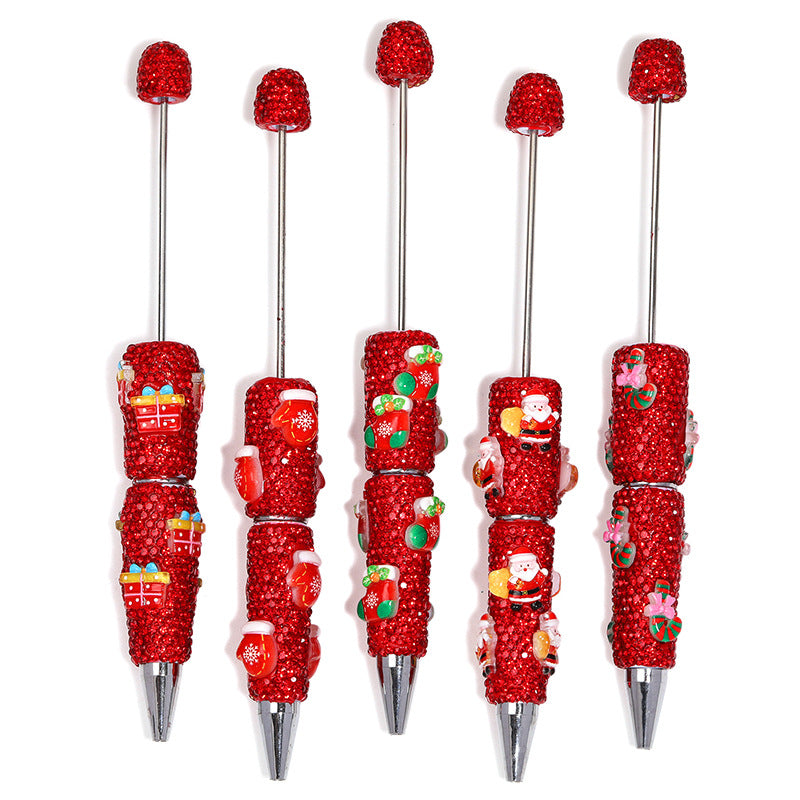Wholesale 5pcs Christmas rhinestone beadable pens