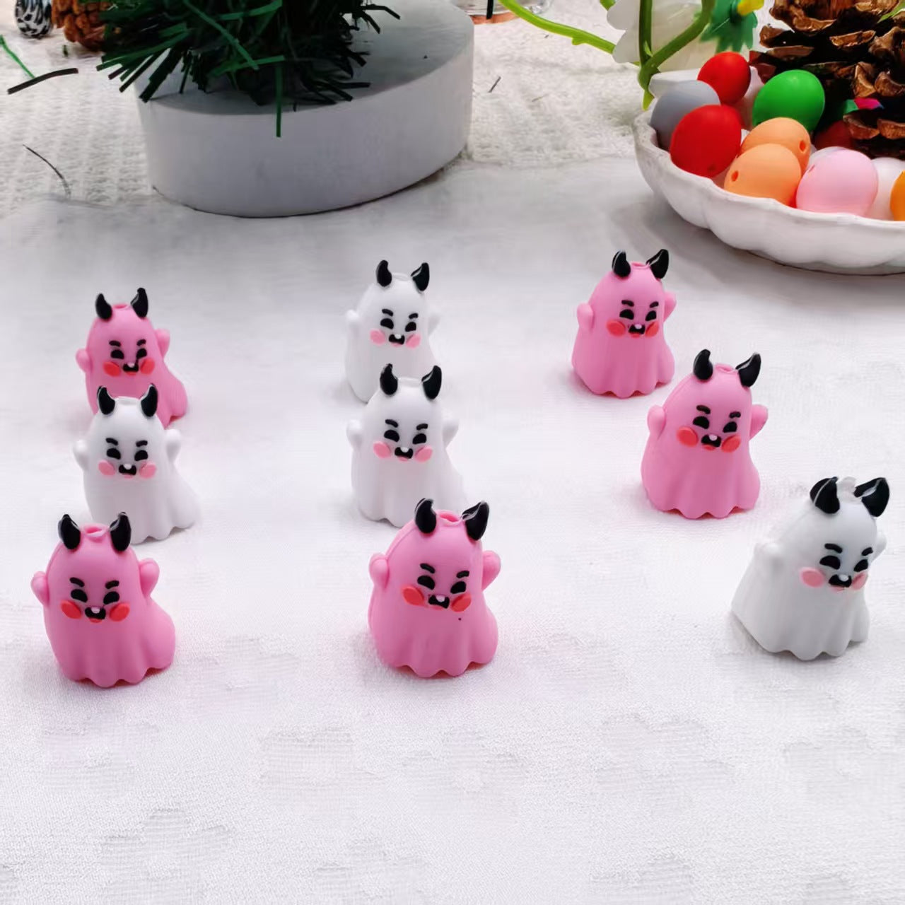 Wholesale Halloween Ghost Cartoon Beads DIY Silicone 3D Beads