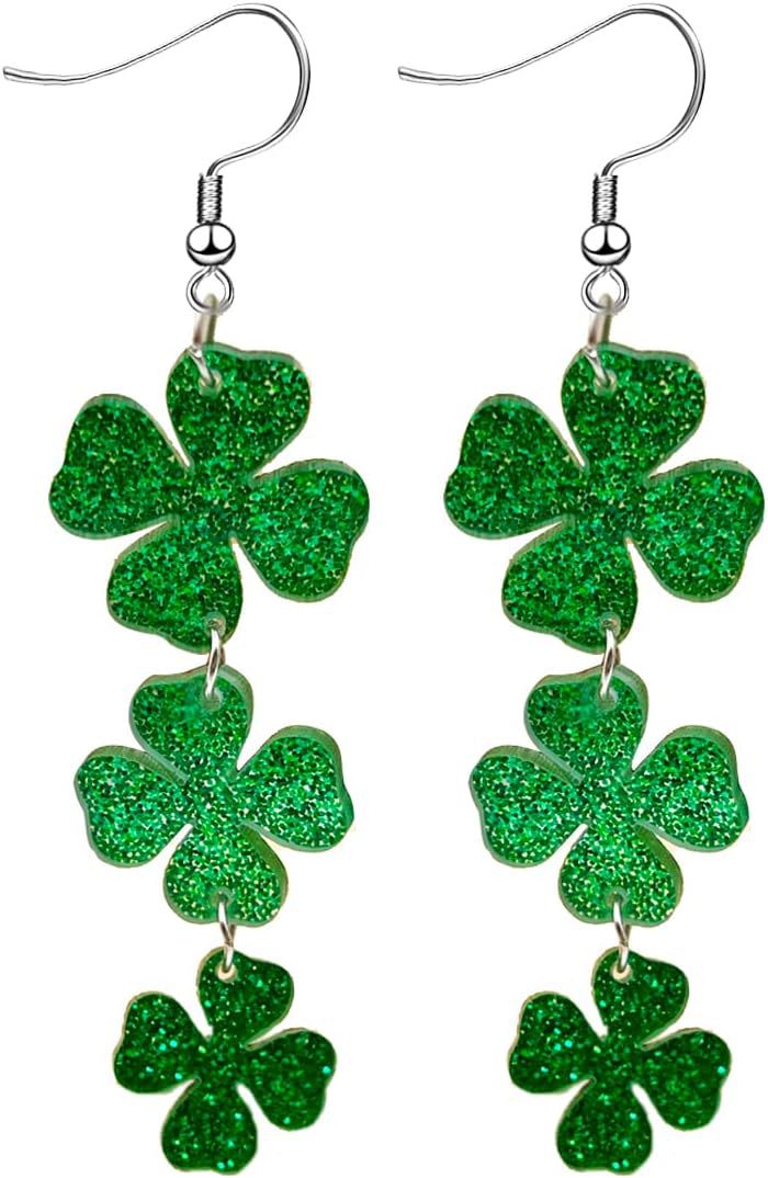 Wholesale  St. Patrick's Day  Lucky Grass Green Earrings