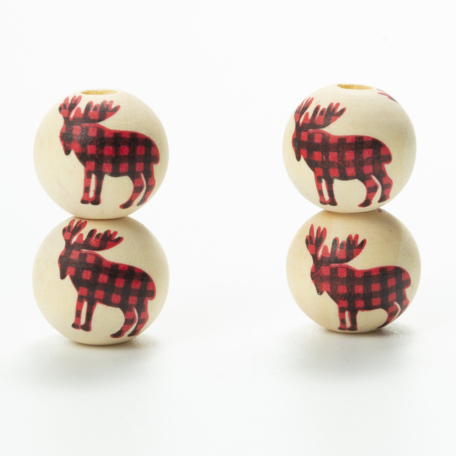 Wholesale 20pcs/ pack Christmas wooden beads colored wooden beads