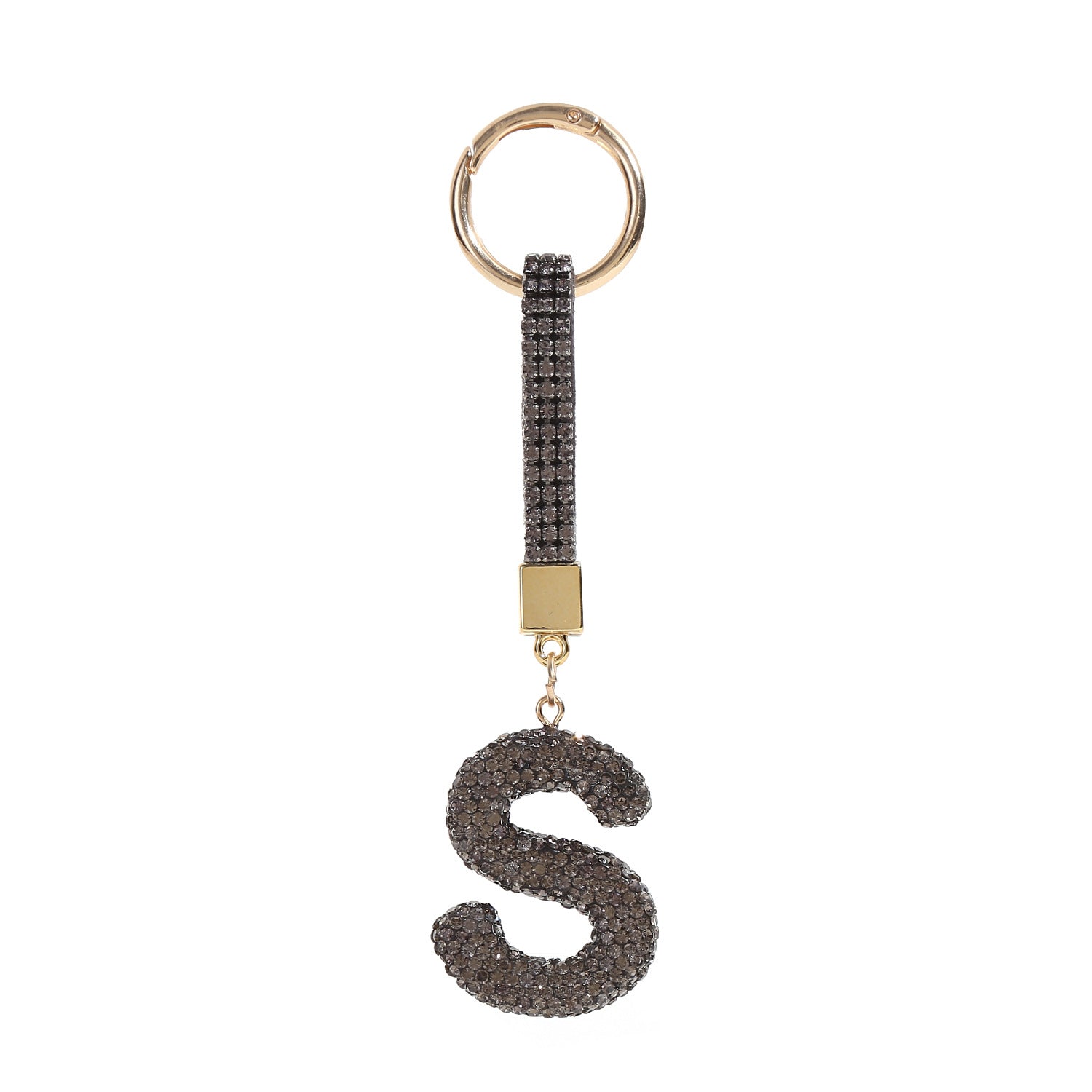 Wholesale Full Diamond Letter S Zinc Alloy Keychain