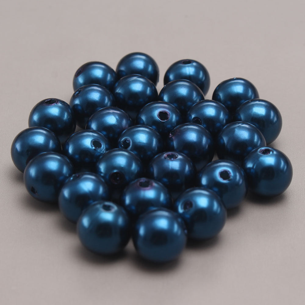 Wholesale 6-30MM Sapphire Blue ABS Imitation Pearl Loose Beads