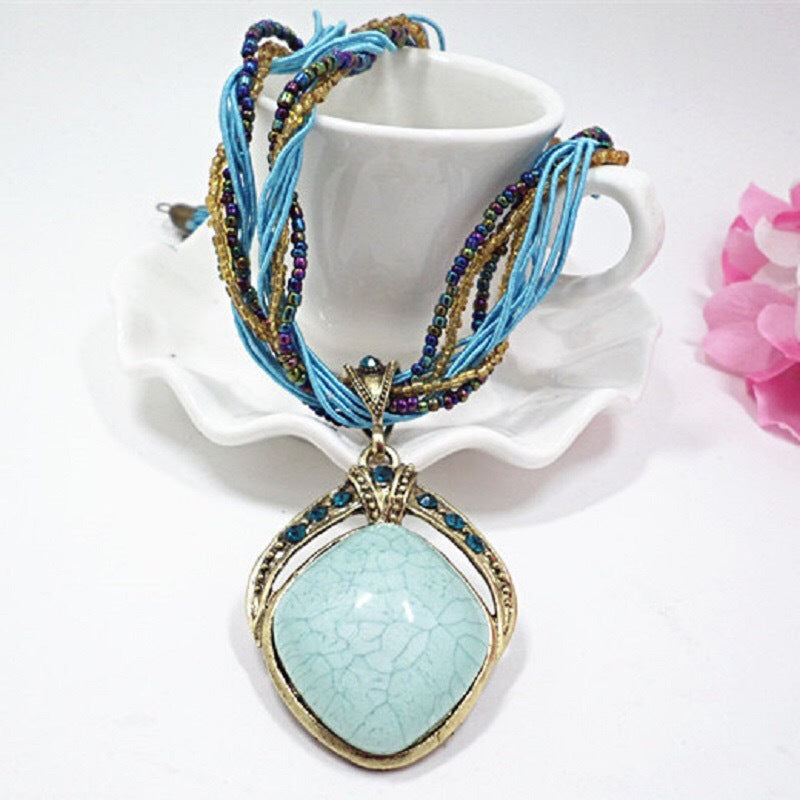 Wholesale Bohemian Retro Ethnic Style Alloy Necklace