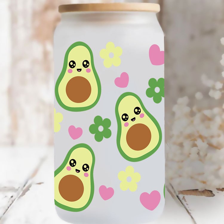 Wholesale Colorful Fruits 16oz Cup UV DTF Wrap