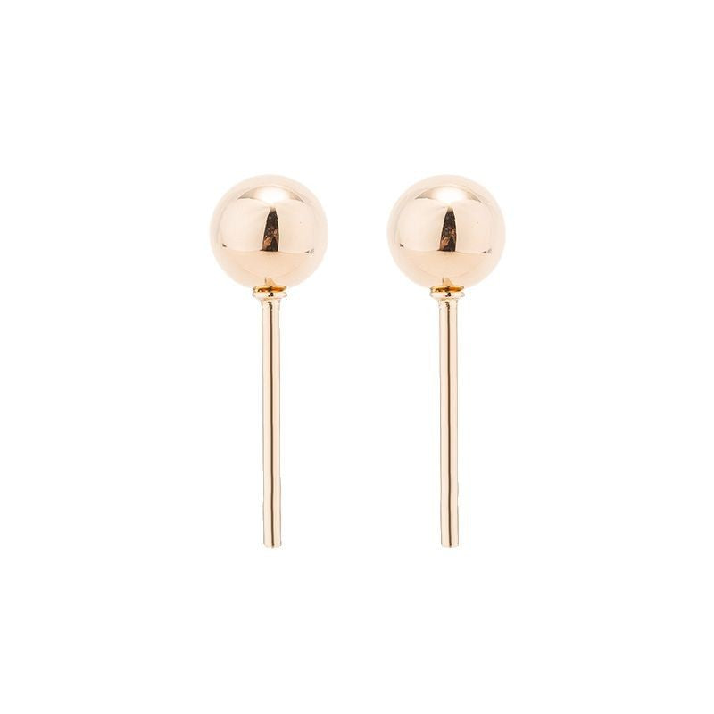 Wholesale Stainless steel polished ball earrings