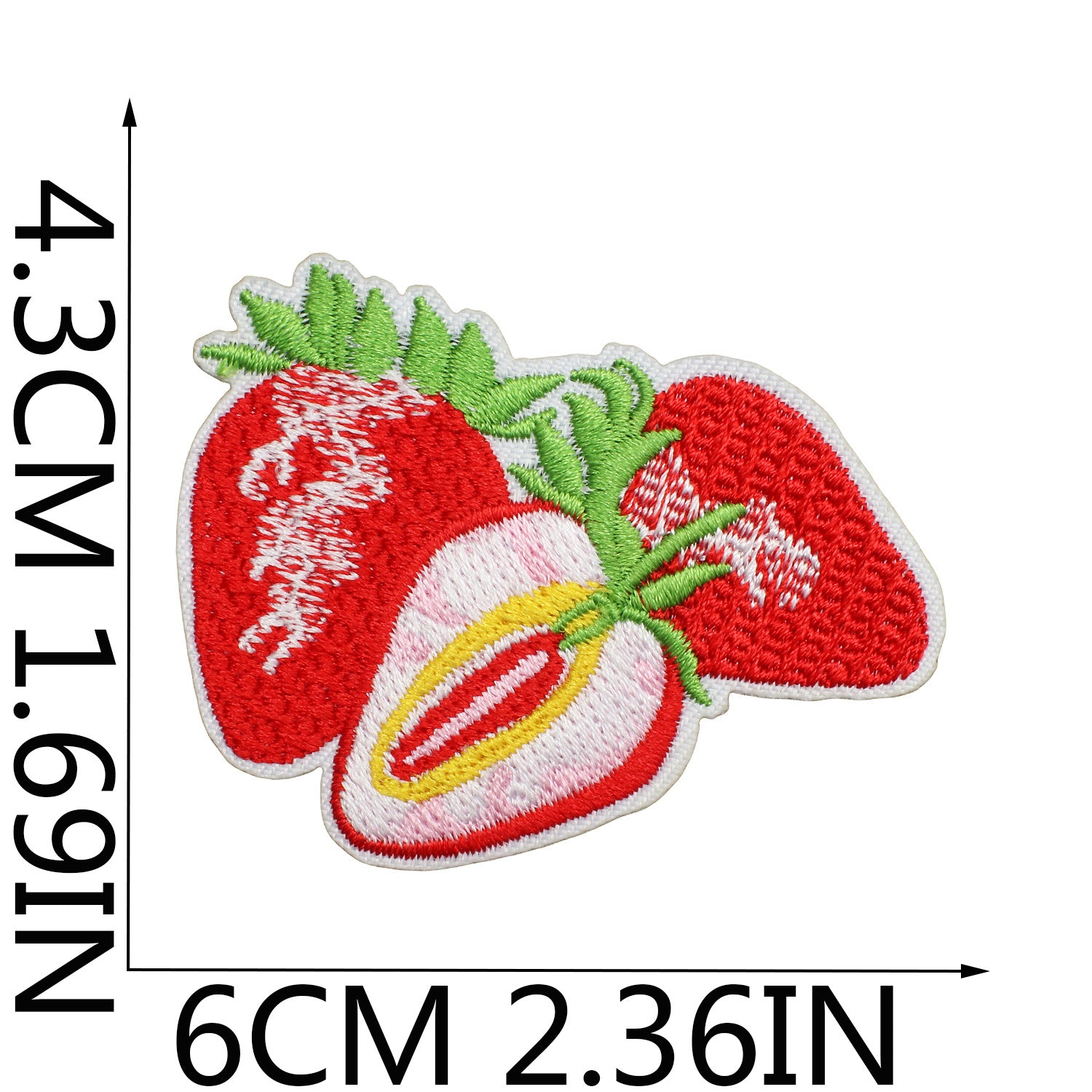 Wholesale Sweet Strawberry Embroidered Cloth Sticker Clothes Decoration Patch