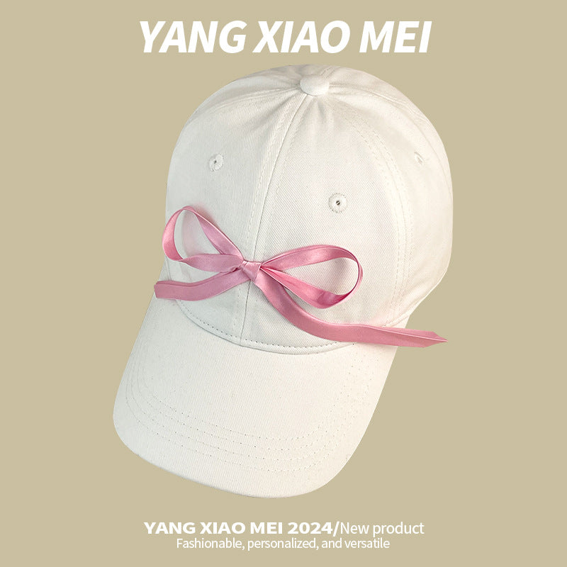 Wholesale Plaid Bow Embroidered Soft Top Baseball Cap