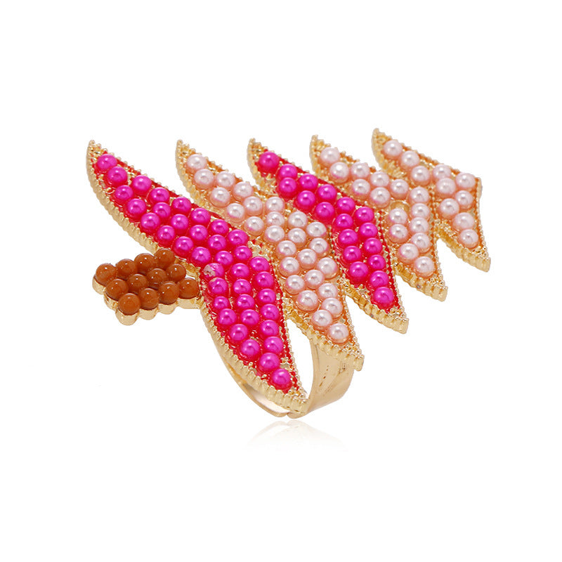 Wholesale Christmas Tree Magic Witch Gold Plated Diamond Ring