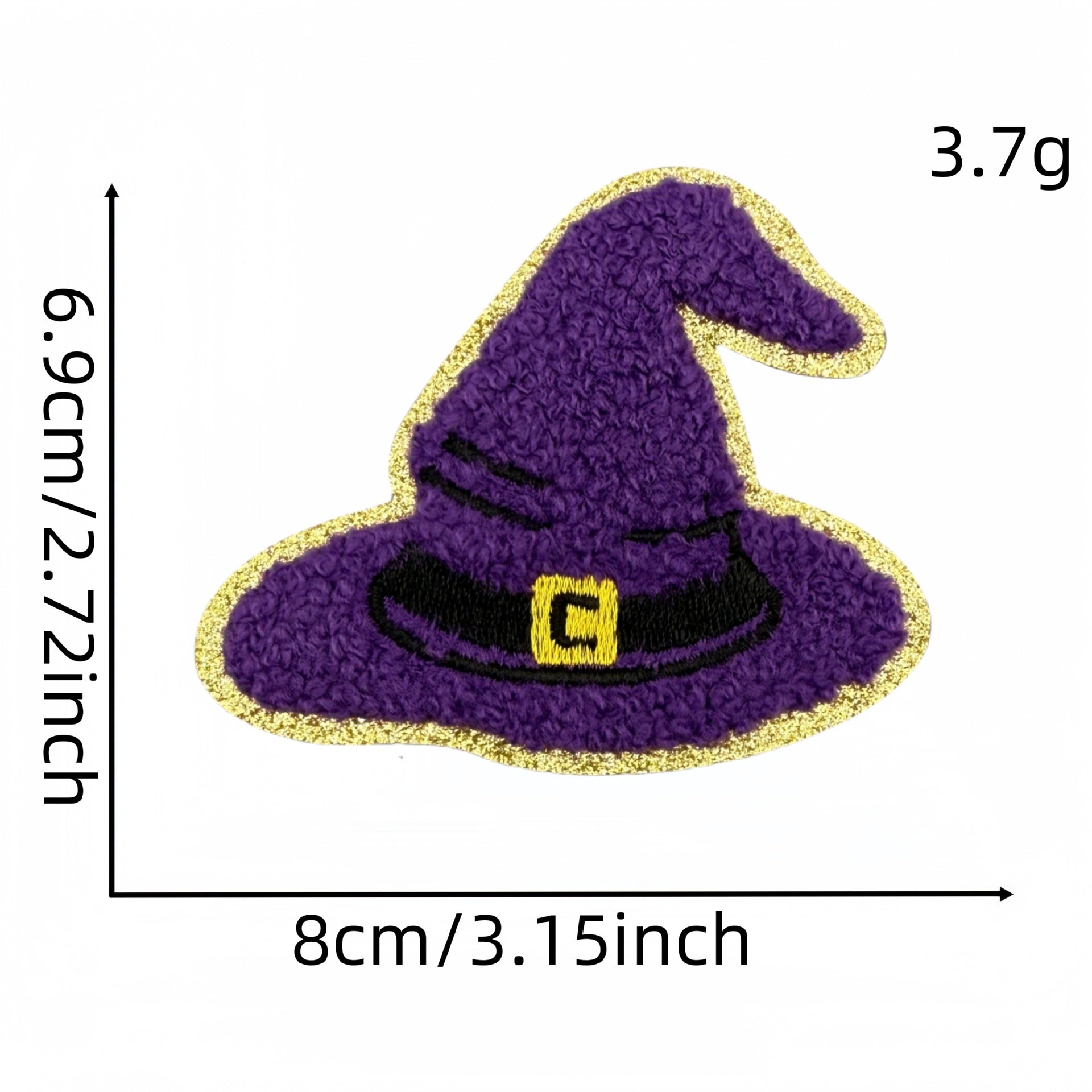 Wholesale  Gold-edged Pumpkin Embroidered Ghost Patch
