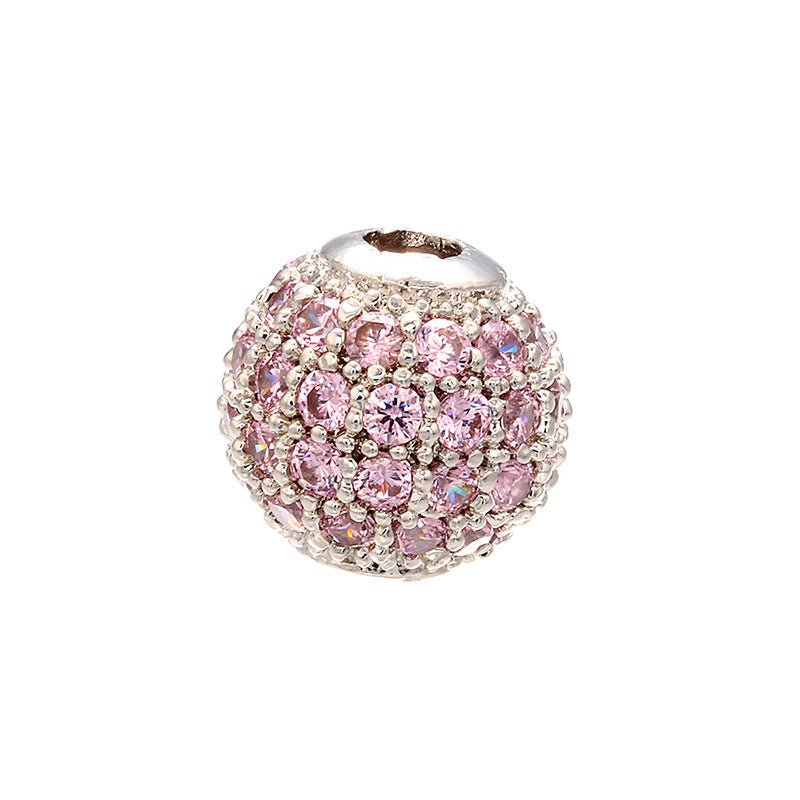 Wholesale Copper Micro Inlaid Diamond Ball Beads