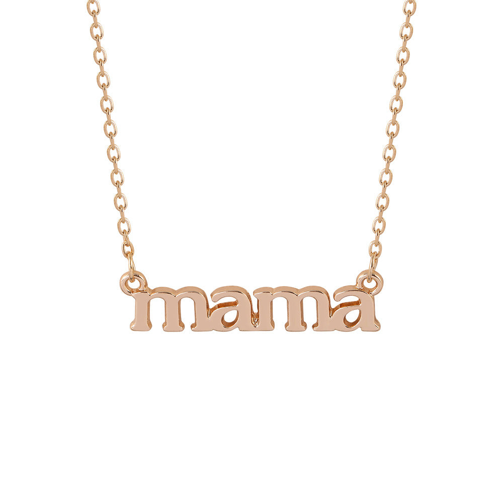 Wholesale Mother's Day Mama Letter Necklace Clavicle Chain