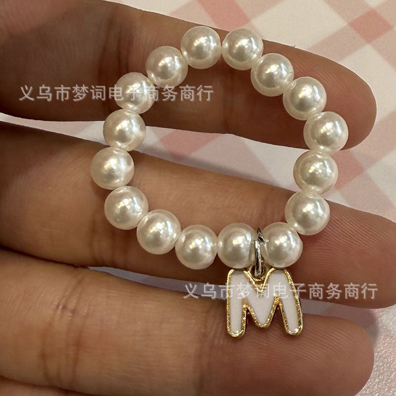 Wholesale 26 letter pearl necklace Doll Accessories