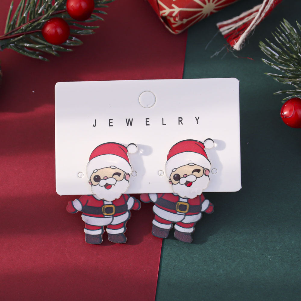 Wholesale Christmas-themed acrylic earrings