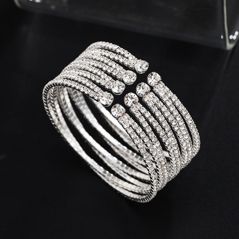 Wholesale Diamond Wide Wire Bracelet