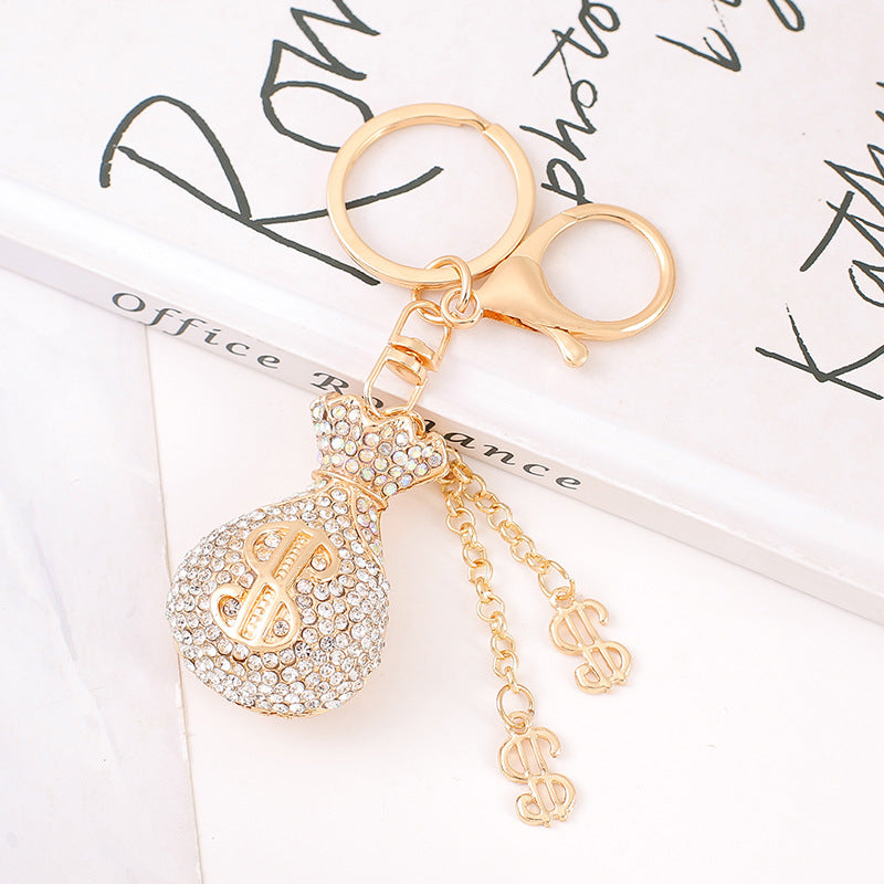 Wholesale Alloy Diamond Wallet Keychain