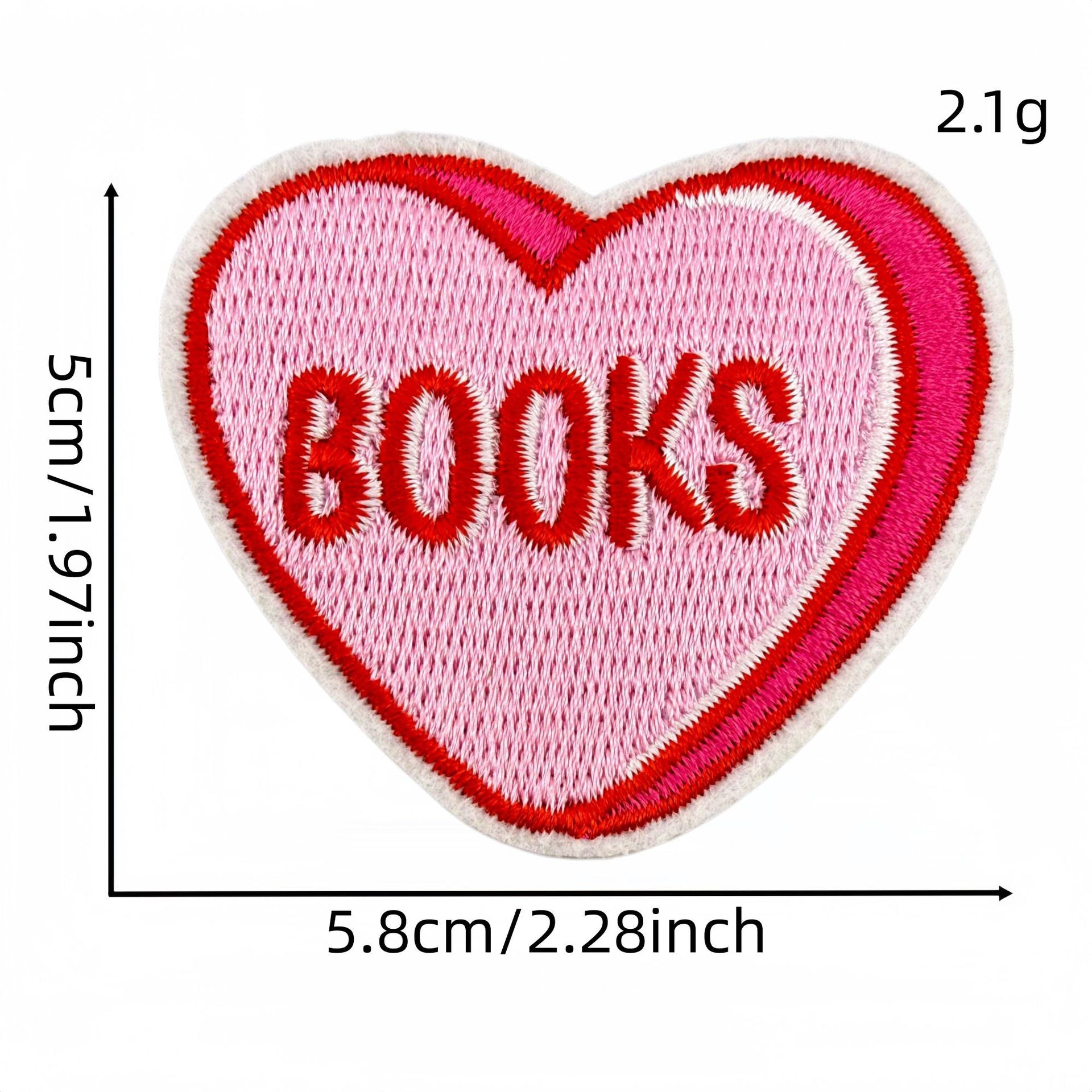 Wholesale Pink Reading Theme Embroidered Patches Book Decorative Stickers 15Pcs For Clothes Bags DIY Gift Boutique Resale