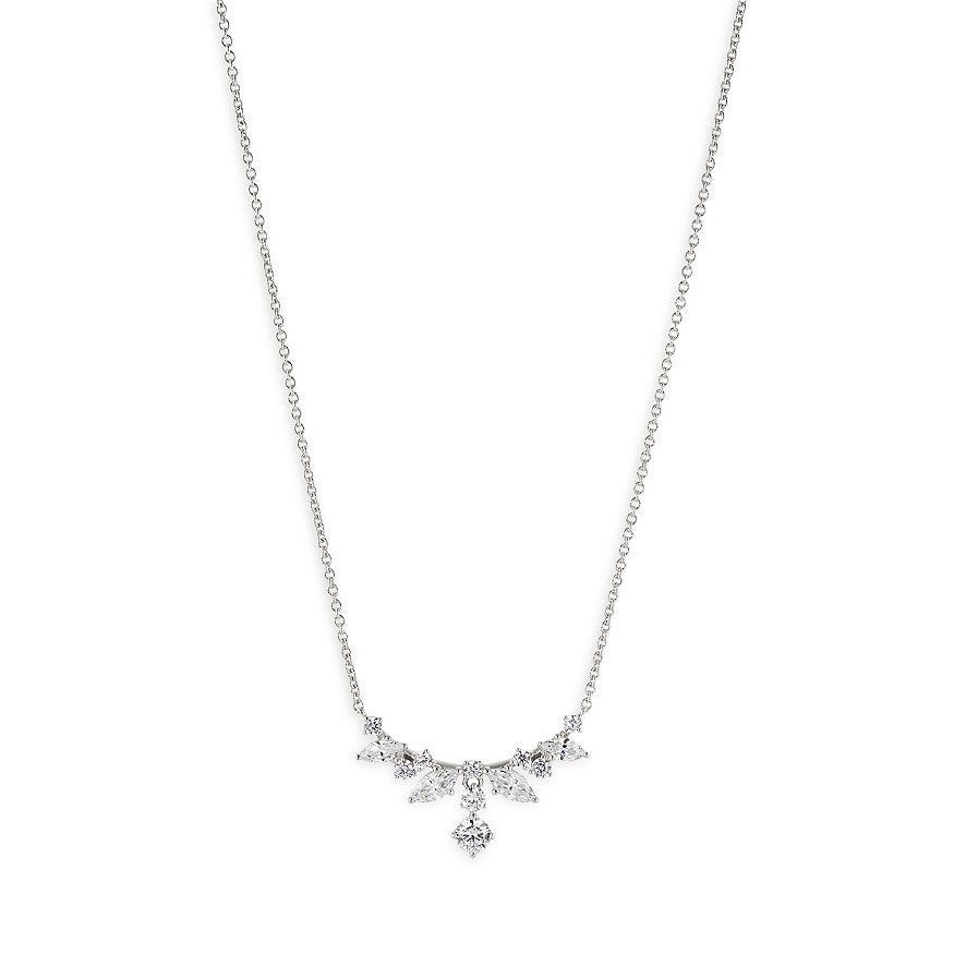 Wholesale 18k Gold-plated Titanium Steel Tassel Zircon Necklace