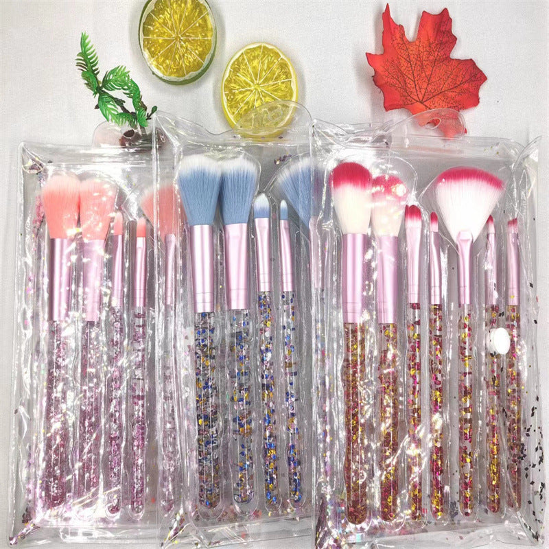 Wholesale of 7 Tributaries of Scallion Powder Bags, Makeup Brush Sets