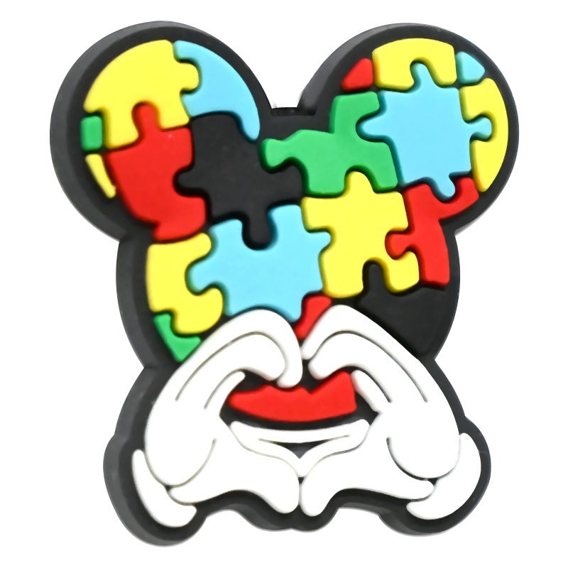 Wholesale  Random 100pcs/pack  Cartoon colored bead Focal Beads