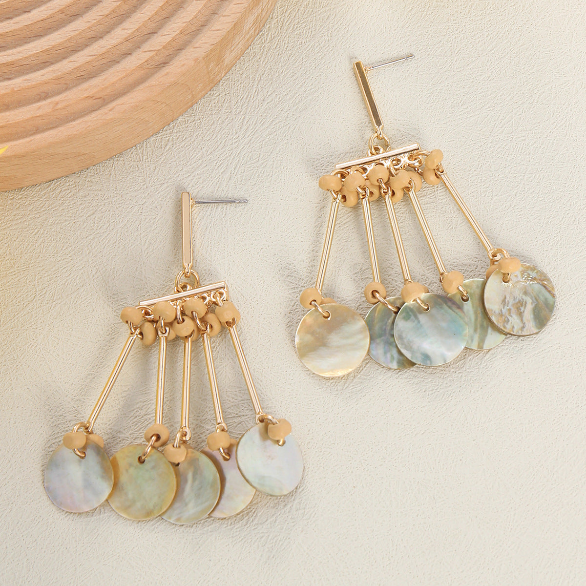 Wholesale Bohemian Shell Beads Pendant Earrings