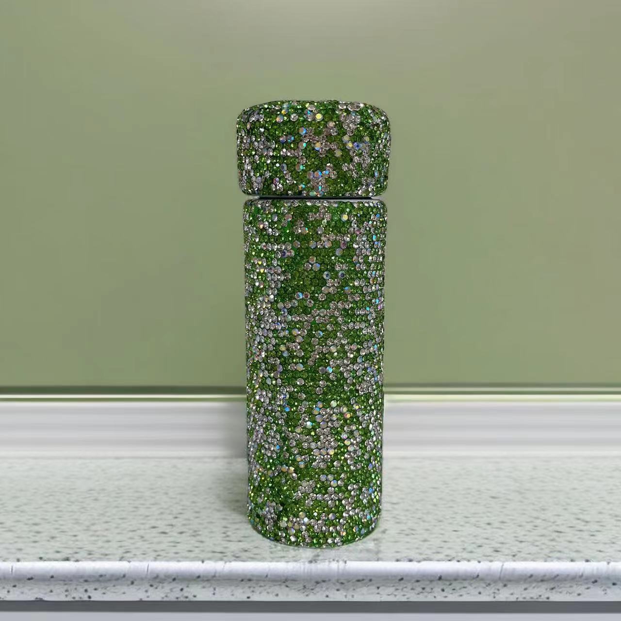 Wholesale 304 stainless steel mini diamond straight cup pocket thermos cup portable and compact