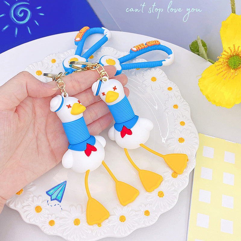 Silicona al por mayor Big Goose Keychain