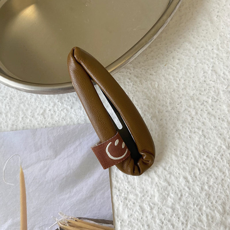 Wholesale Smiley Face Hollow Water Drop Hair Clip