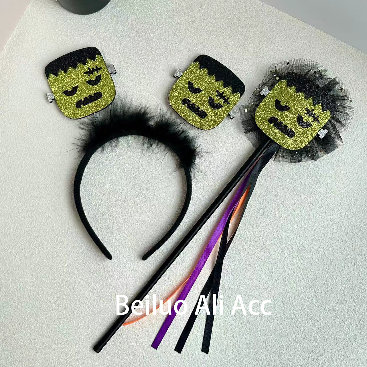 Wholesale 10Pcs Halloween skull funny party cosplay props magic wand headband