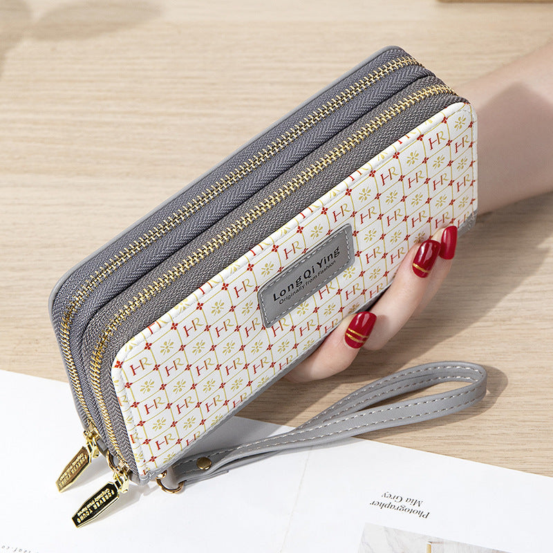 Wholesale Long Letter Double Zipper Large Capacity PU Women's Wallet