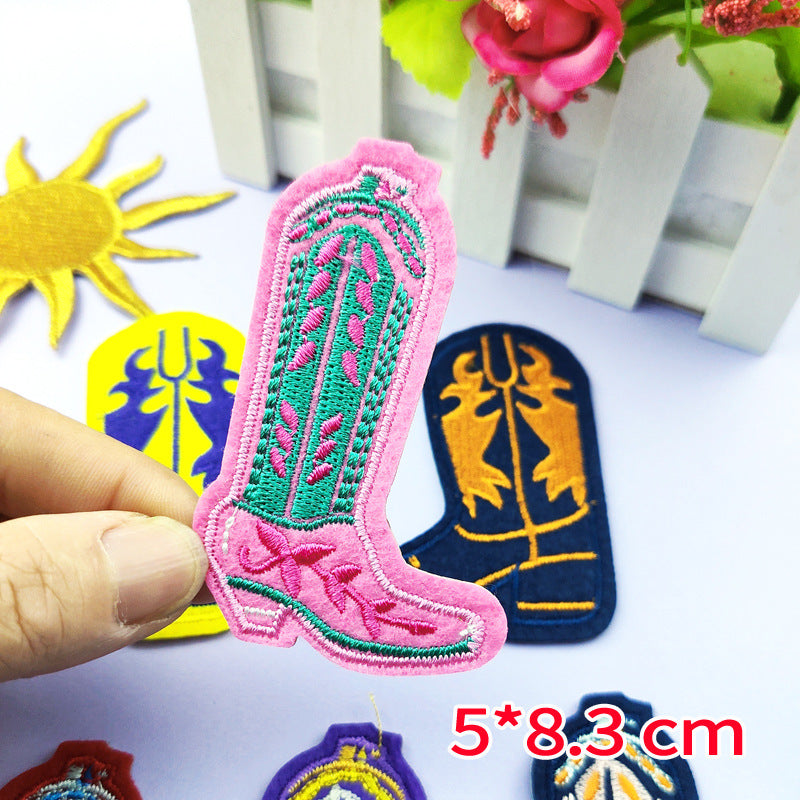 Wholesale Cartoon Shoes Sun Embroidery Children's Clothing Patch FS