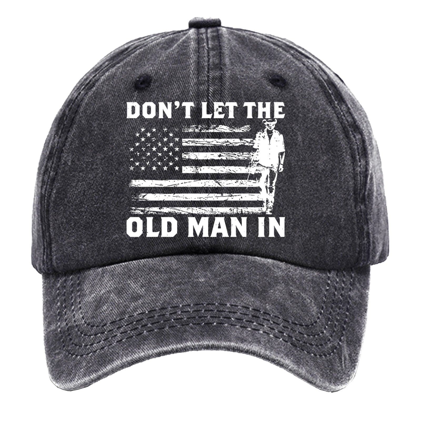 Wholesale Washed Cotton Printed Distressed Vintage Soft Top Baseball Cap