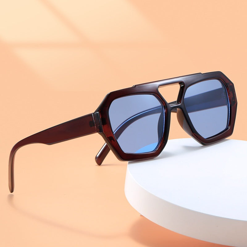 Wholesale Square Double Beam PC Sunglasses