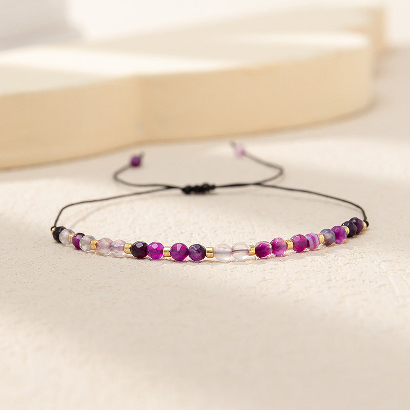 Wholesale Adjustable Color Stone Braided Bracelet