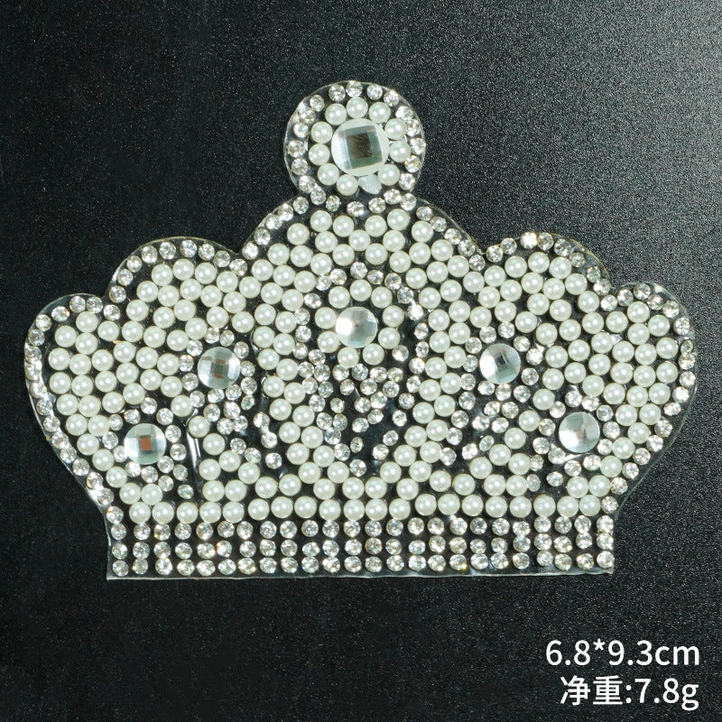 Wholesale 10pcs Multi specification rhinestone crown DIY Patches