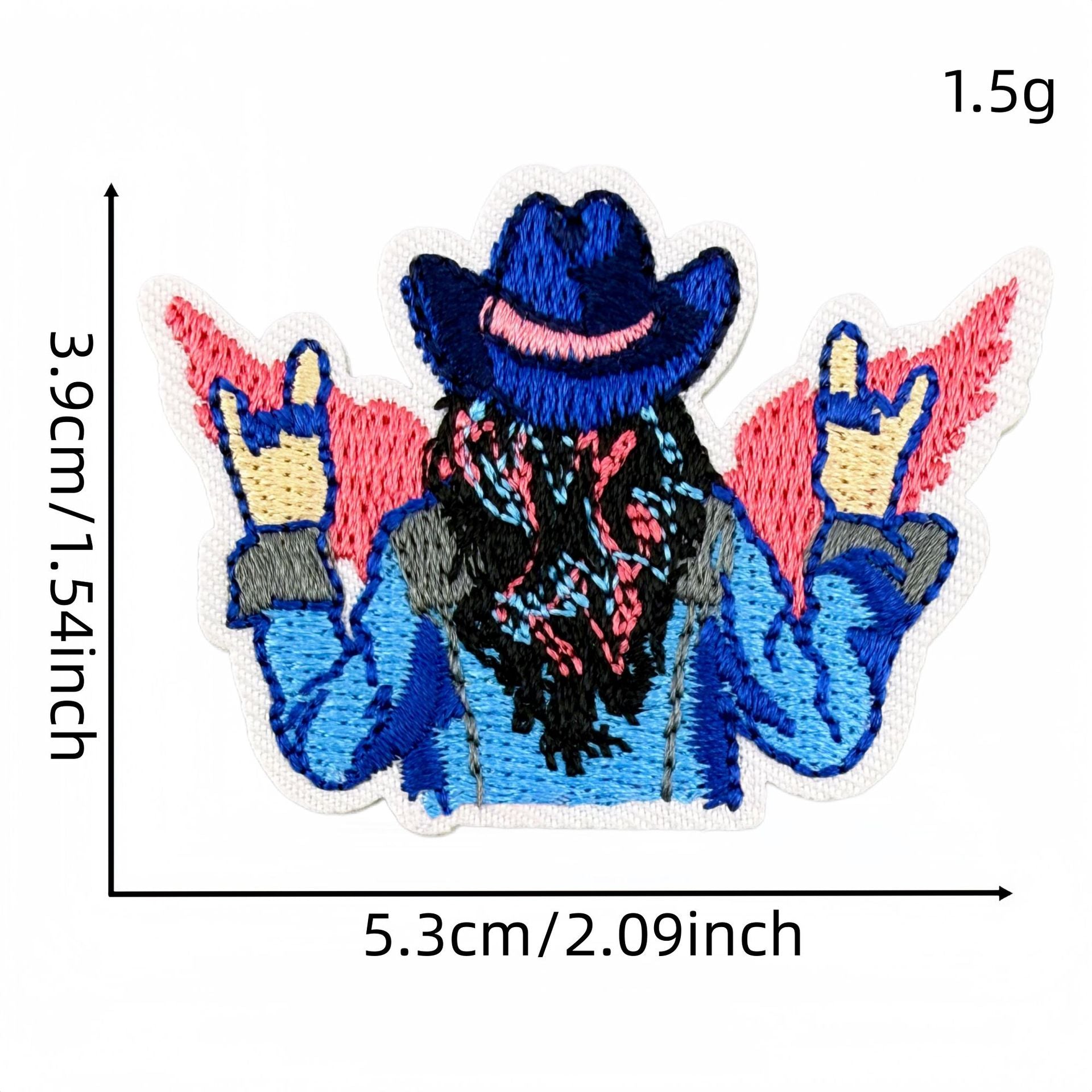 Wholesale Western Cowgirl Embroidered Patches 24 Piece Set Pink Blue Guitar Cow Skull Design DIY Craft Supply For Home Decor And Resale
