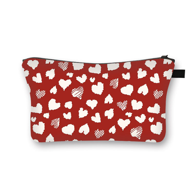 Wholesale new valentine's day love sweet breathable girl makeup bag student storage bag cartoon makeup portable