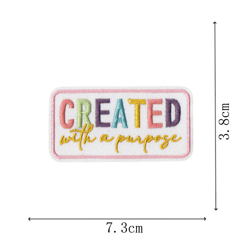 Wholesale Inspirational Bible Verse Iron On Embroidered Patches Set Of 9 Towel Decorative DIY Accessory
