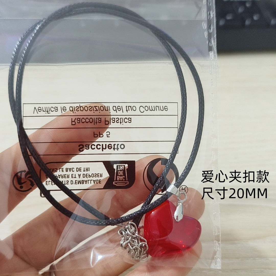 Wholesale Red Bright Love Valentine' s Day Necklace