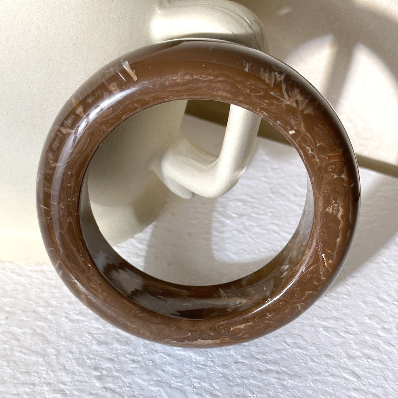 Wholesale 10pcs Yuyu fashion new marble pattern acrylic bracelet shaped resin square round bracelet