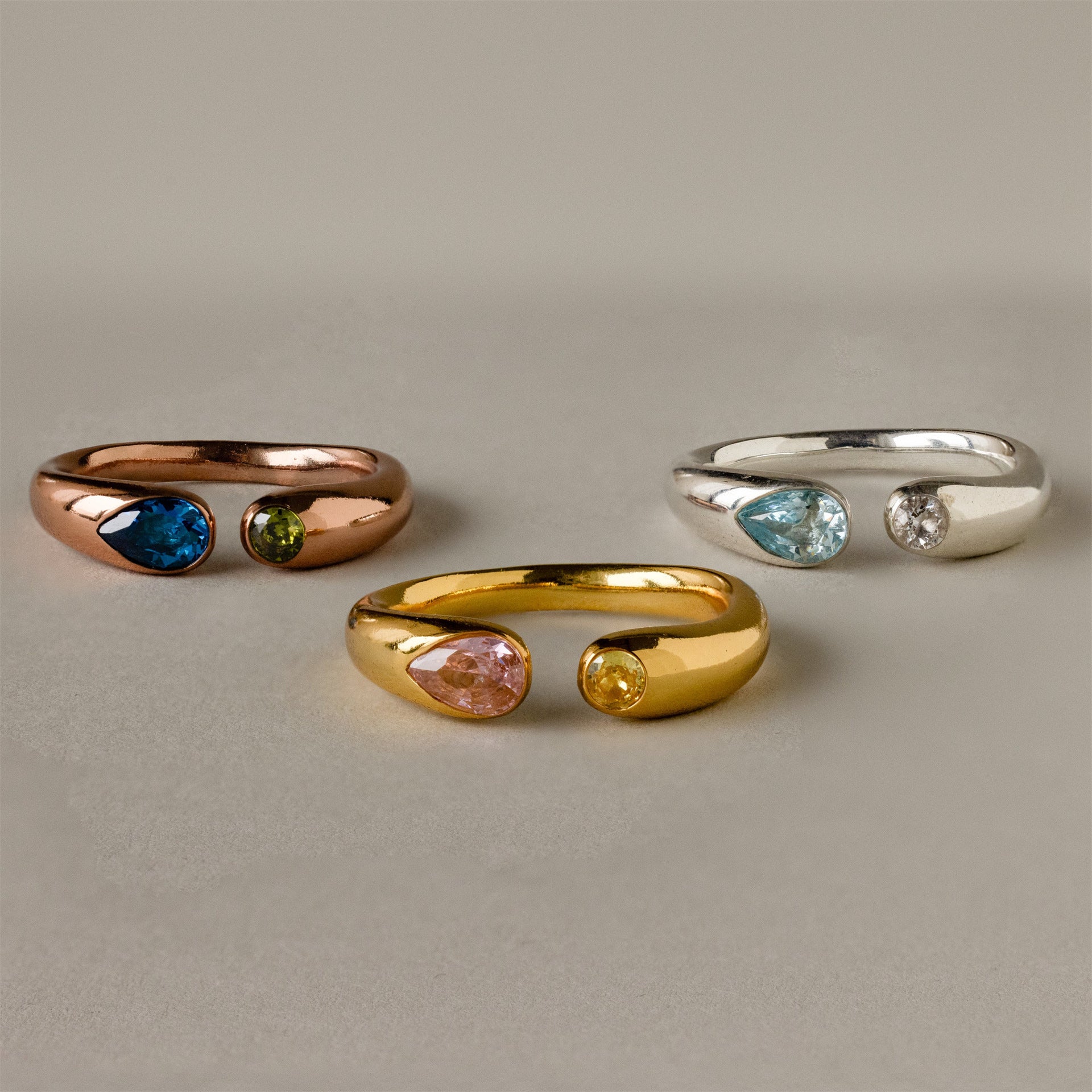 Wholesale December birthstone electroplated Titanium Steel Rings