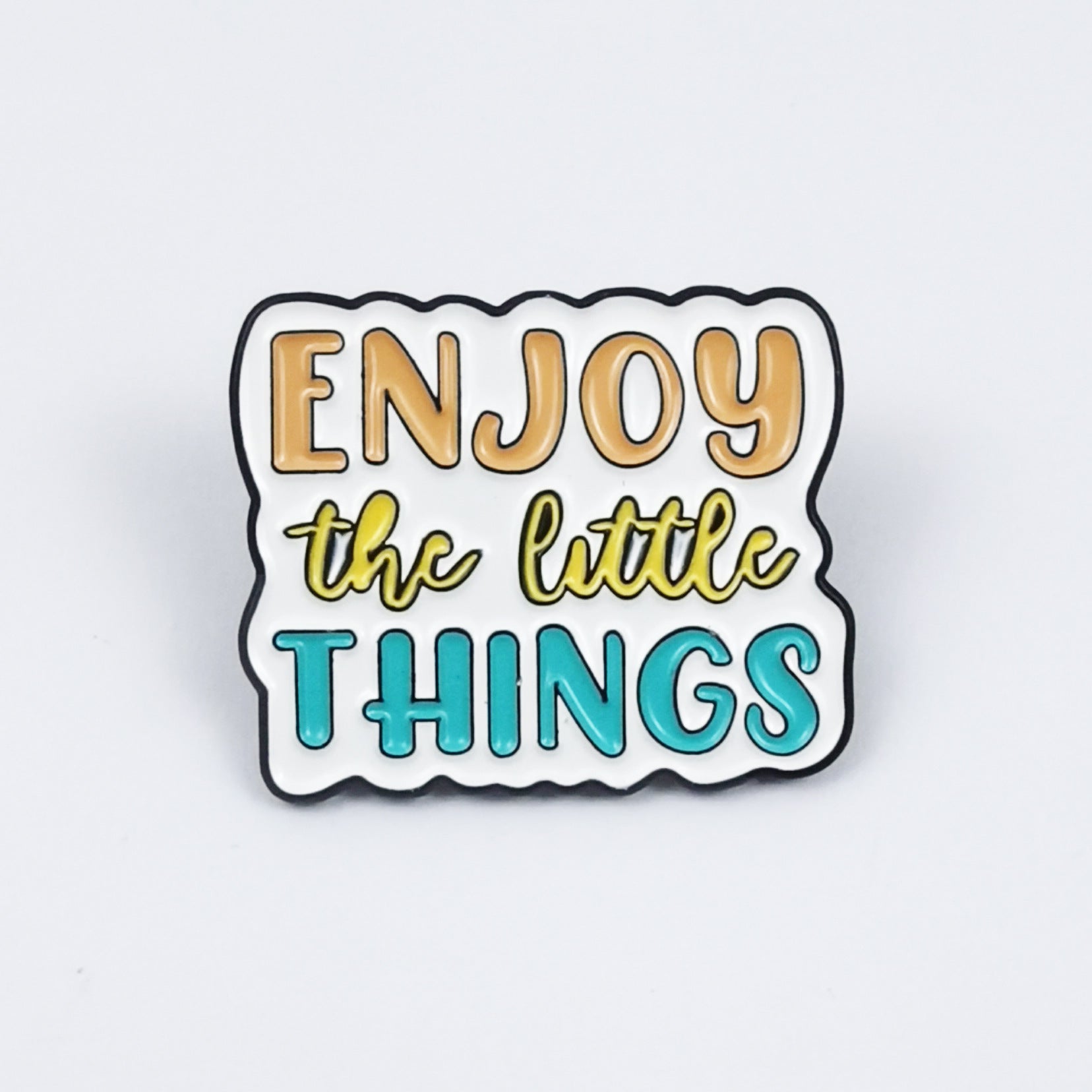 Wholesale Geometric cartoon heart-shaped flower English letter brooch