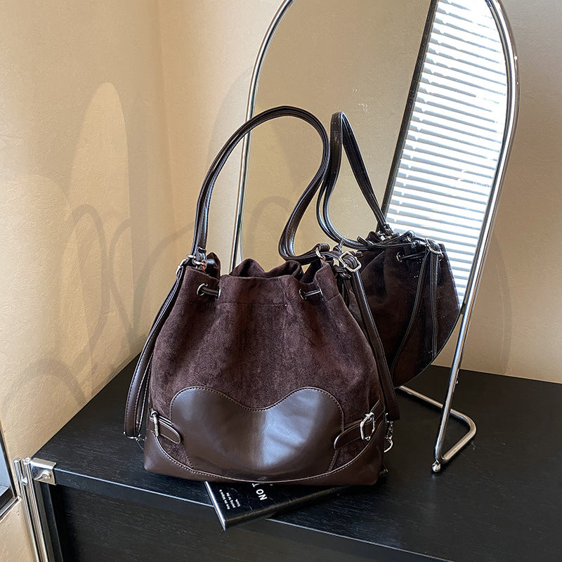 Wholesale PU Leather Drawstring shoulder bag